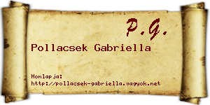 Pollacsek Gabriella névjegykártya